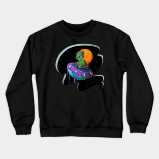 Alien Ufo in Space Dj Crewneck Sweatshirt